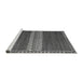 Sideview of Machine Washable Abstract Gray Modern Rug, wshabs4455gry