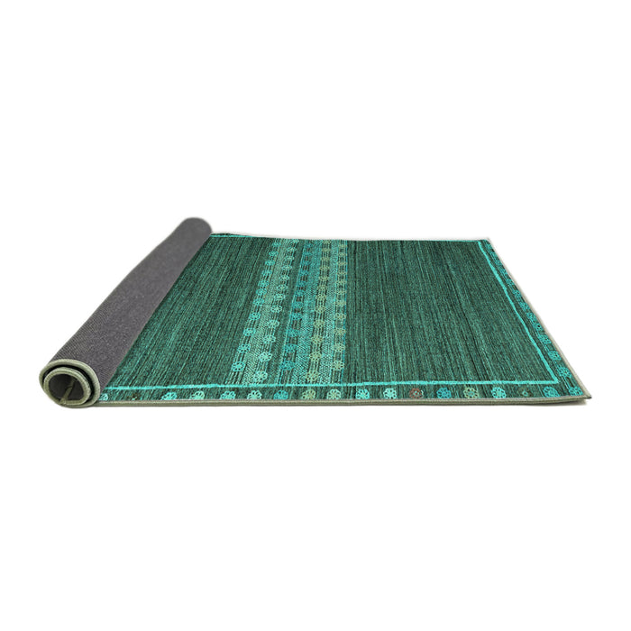 Sideview of Abstract Turquoise Modern Rug, abs4455turq