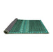 Sideview of Abstract Turquoise Modern Rug, abs4455turq