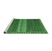 Sideview of Machine Washable Abstract Emerald Green Modern Area Rugs, wshabs4455emgrn