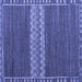 Square Abstract Blue Modern Rug, abs4455blu