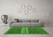 Machine Washable Abstract Green Modern Area Rugs in a Living Room,, wshabs4455grn