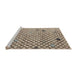 Sideview of Machine Washable Abstract Brown Rug, wshabs4456