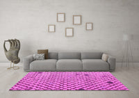 Machine Washable Solid Pink Modern Rug, wshabs4456pnk