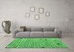 Machine Washable Solid Emerald Green Modern Area Rugs in a Living Room,, wshabs4456emgrn