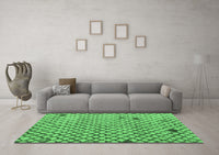 Machine Washable Solid Emerald Green Modern Rug, wshabs4456emgrn