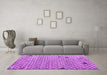 Machine Washable Solid Purple Modern Area Rugs in a Living Room, wshabs4456pur