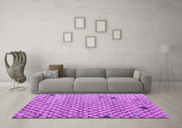 Machine Washable Solid Purple Modern Rug, wshabs4456pur