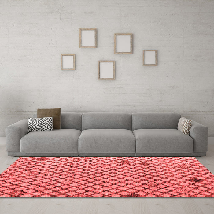 Modern Red Washable Rugs
