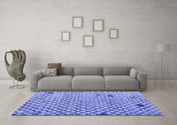 Machine Washable Solid Blue Modern Rug, wshabs4456blu