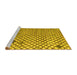 Sideview of Machine Washable Solid Yellow Modern Rug, wshabs4456yw