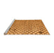 Sideview of Machine Washable Solid Orange Modern Area Rugs, wshabs4456org