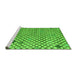 Sideview of Machine Washable Solid Green Modern Area Rugs, wshabs4456grn