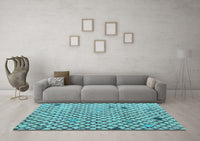 Machine Washable Solid Light Blue Modern Rug, wshabs4456lblu