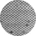 Round Machine Washable Solid Gray Modern Rug, wshabs4456gry