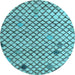 Round Solid Light Blue Modern Rug, abs4456lblu