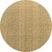 Round Abstract Brown Modern Rug, abs4457brn