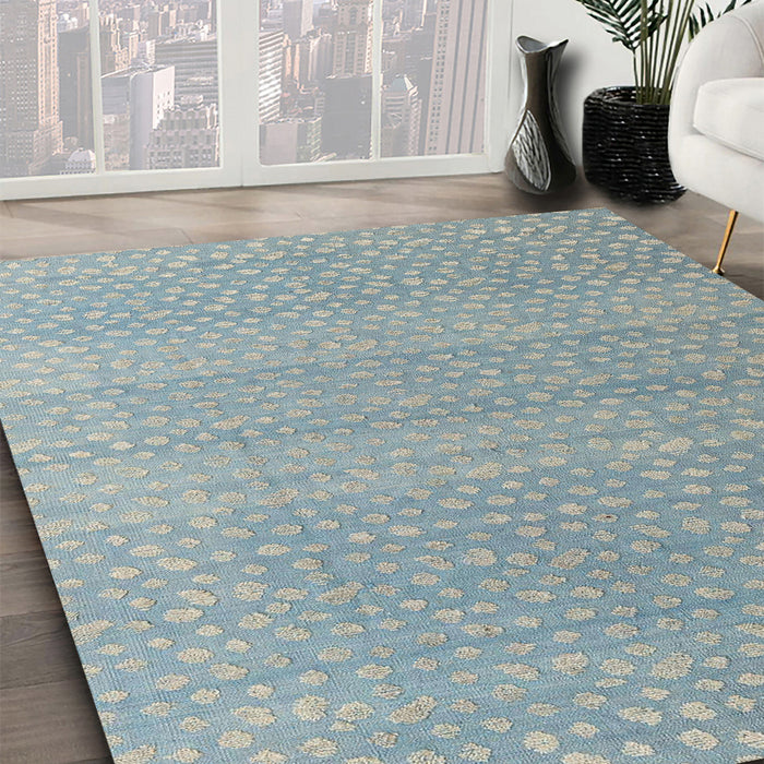 Machine Washable Abstract Light Slate Gray Rug in a Family Room, wshabs4457