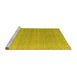 Sideview of Machine Washable Abstract Yellow Modern Rug, wshabs4457yw