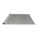 Sideview of Machine Washable Abstract Gray Modern Rug, wshabs4457gry