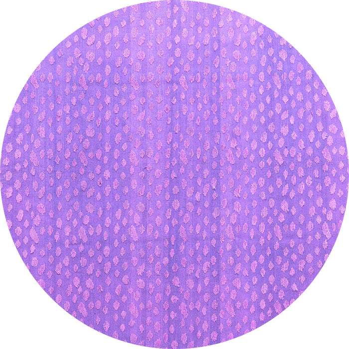 Round Machine Washable Abstract Purple Modern Area Rugs, wshabs4457pur