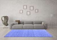 Machine Washable Abstract Blue Modern Rug, wshabs4457blu