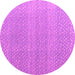 Round Abstract Pink Modern Rug, abs4457pnk