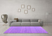 Machine Washable Abstract Purple Modern Area Rugs in a Living Room, wshabs4457pur