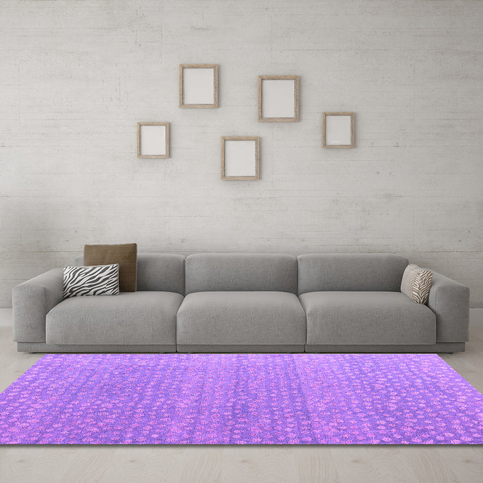 Machine Washable Abstract Purple Modern Area Rugs in a Living Room, wshabs4457pur