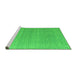 Sideview of Machine Washable Abstract Green Modern Area Rugs, wshabs4457grn