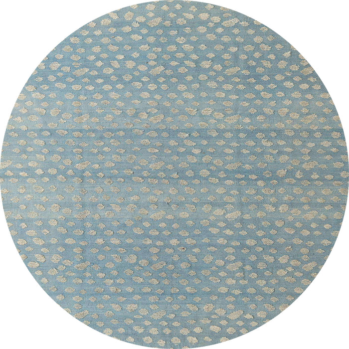 Round Abstract Light Slate Gray Modern Rug, abs4457