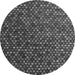 Round Abstract Gray Modern Rug, abs4458gry