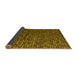 Sideview of Abstract Yellow Modern Rug, abs4458yw