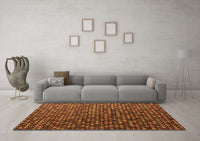 Machine Washable Abstract Orange Modern Rug, wshabs4458org