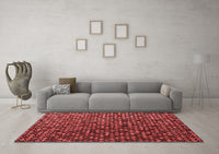 Machine Washable Abstract Red Modern Rug, wshabs4458red