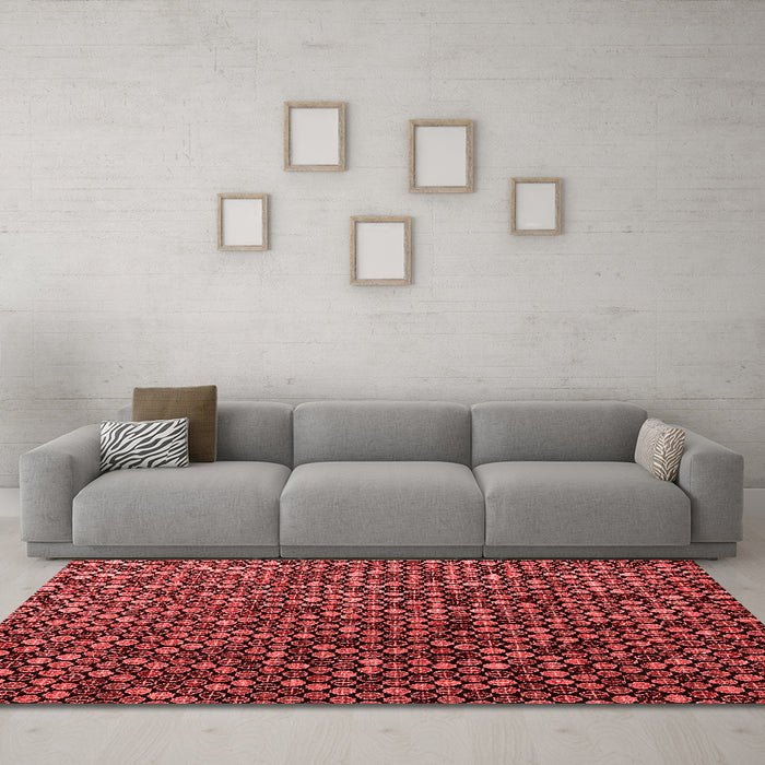 Modern Red Washable Rugs