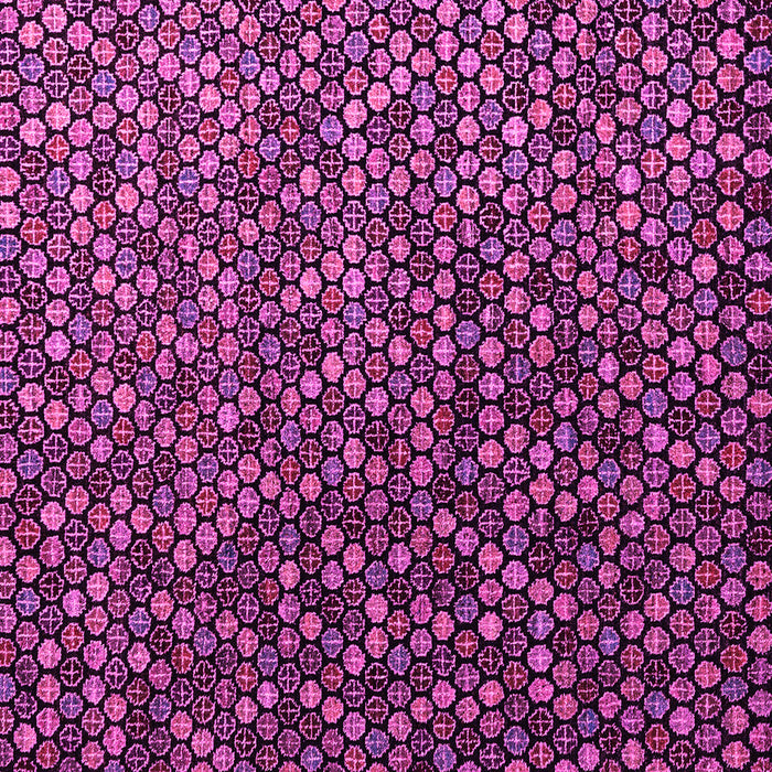 Square Machine Washable Abstract Pink Modern Rug, wshabs4458pnk