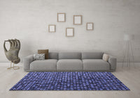 Machine Washable Abstract Blue Modern Rug, wshabs4458blu