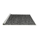 Sideview of Machine Washable Abstract Gray Modern Rug, wshabs4458gry