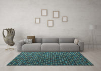 Machine Washable Abstract Light Blue Modern Rug, wshabs4458lblu