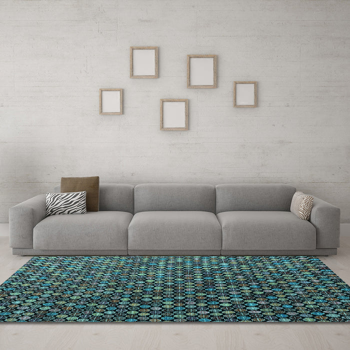 Machine Washable Abstract Light Blue Modern Rug in a Living Room, wshabs4458lblu