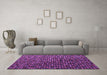 Machine Washable Abstract Purple Modern Area Rugs in a Living Room, wshabs4458pur