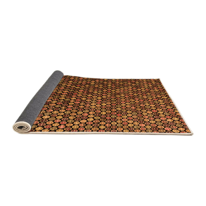Sideview of Abstract Orange Modern Rug, abs4458org