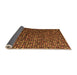 Sideview of Abstract Orange Modern Rug, abs4458org