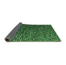 Sideview of Abstract Emerald Green Modern Rug, abs4458emgrn
