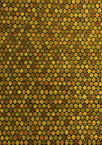 Abstract Yellow Modern Rug, abs4458yw