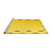 Sideview of Machine Washable Solid Yellow Modern Rug, wshabs4459yw