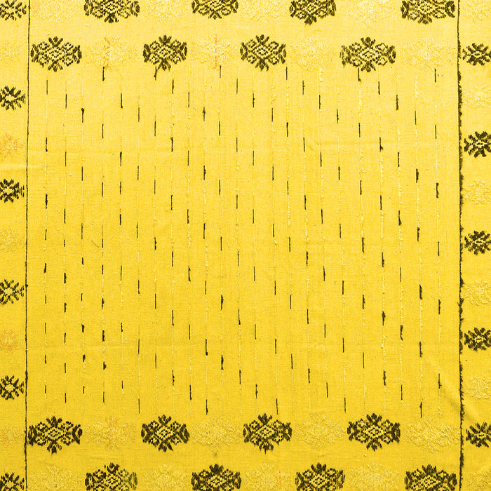 Square Solid Yellow Modern Rug, abs4459yw