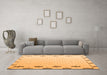 Machine Washable Solid Orange Modern Area Rugs in a Living Room, wshabs4459org