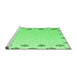 Sideview of Machine Washable Solid Emerald Green Modern Area Rugs, wshabs4459emgrn